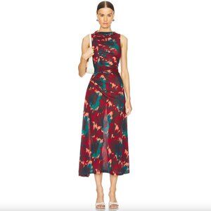 Ulla Johnson Red and Green Maxi Dress